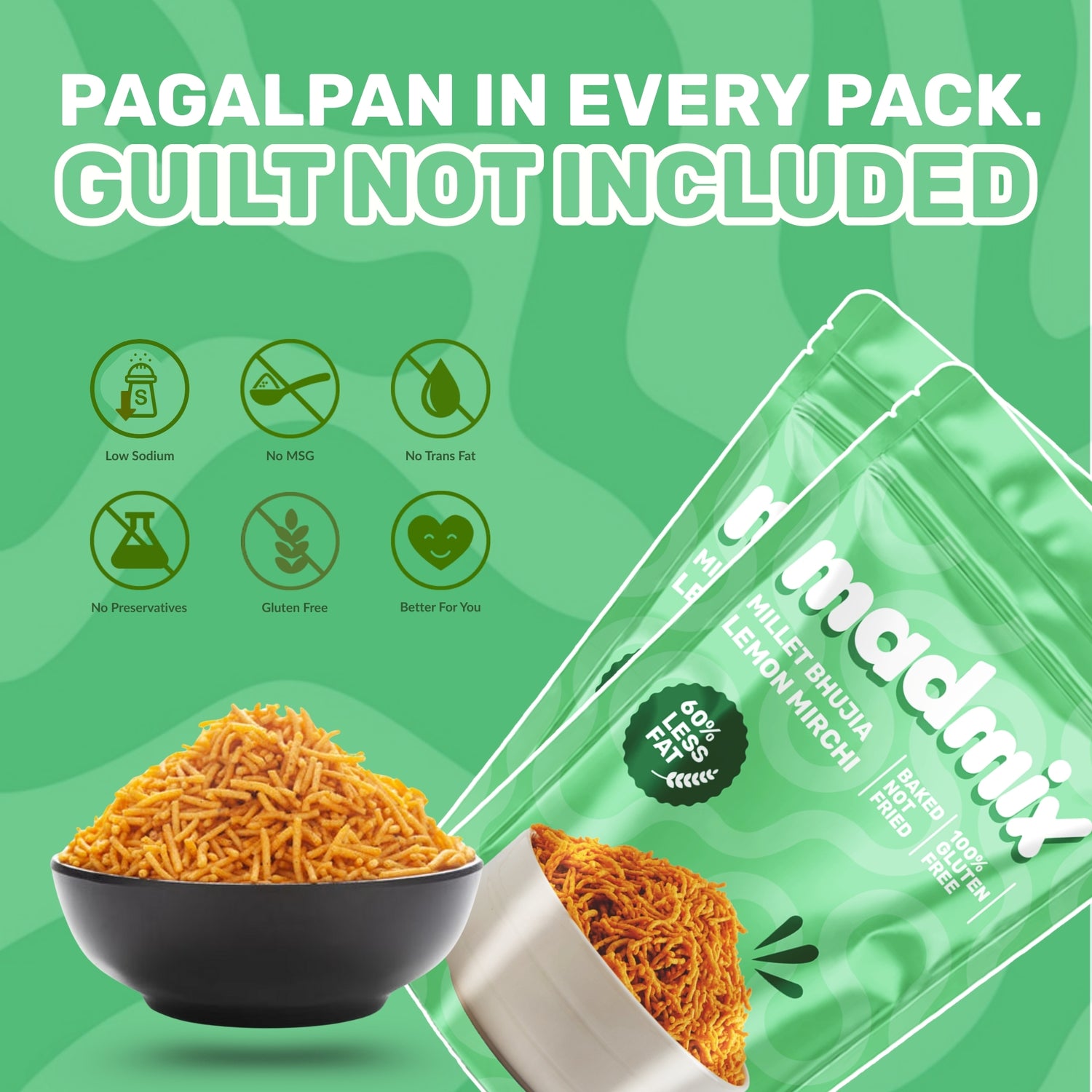 Jowar Bhujia Lemon & Chilli