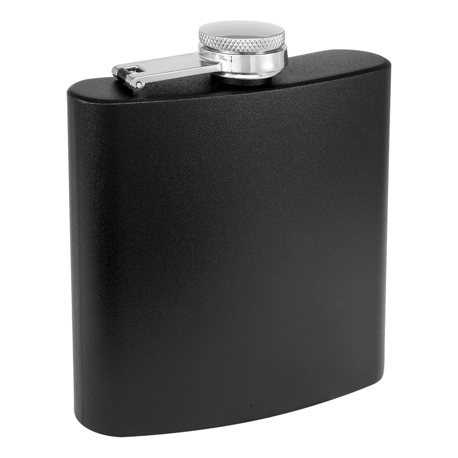 Stainless Steel Black Powder Coated Hip Flask