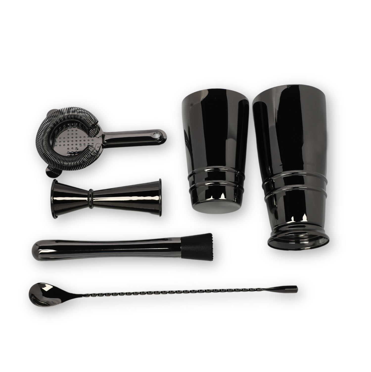 Black Plated 5 Pcs Cocktail Set