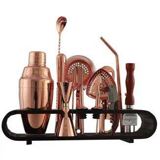 Copper Plated American Baron Cobbler Piece Cocktail Set of 19 Piece