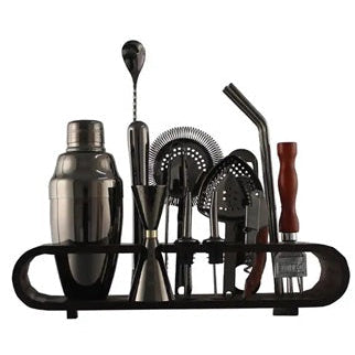 Black Plated American Baron Cobbler Piece Cocktail Set of 19 Piece