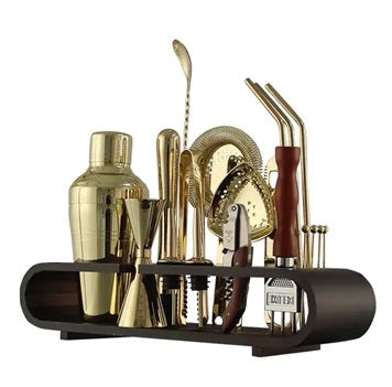Gold Plated Japanese 3 Piece Cocktail Set Of 19 Piece