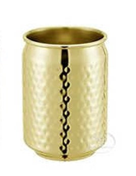Hammered Gold Plated Stainless Steel Can Shape Cup