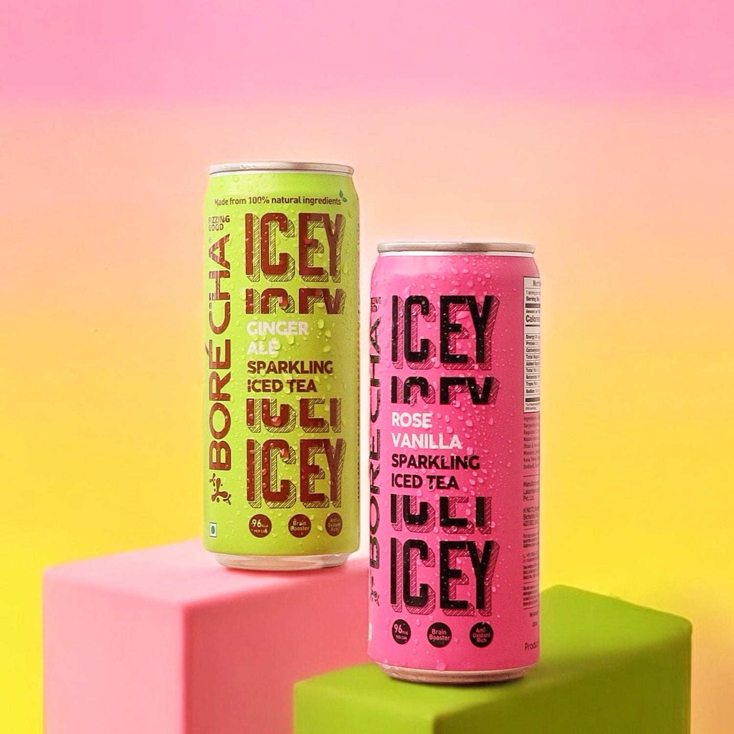 ICEY Sparkling Iced Tea Twin Pack (Ginger Ale + Rose Vanilla)