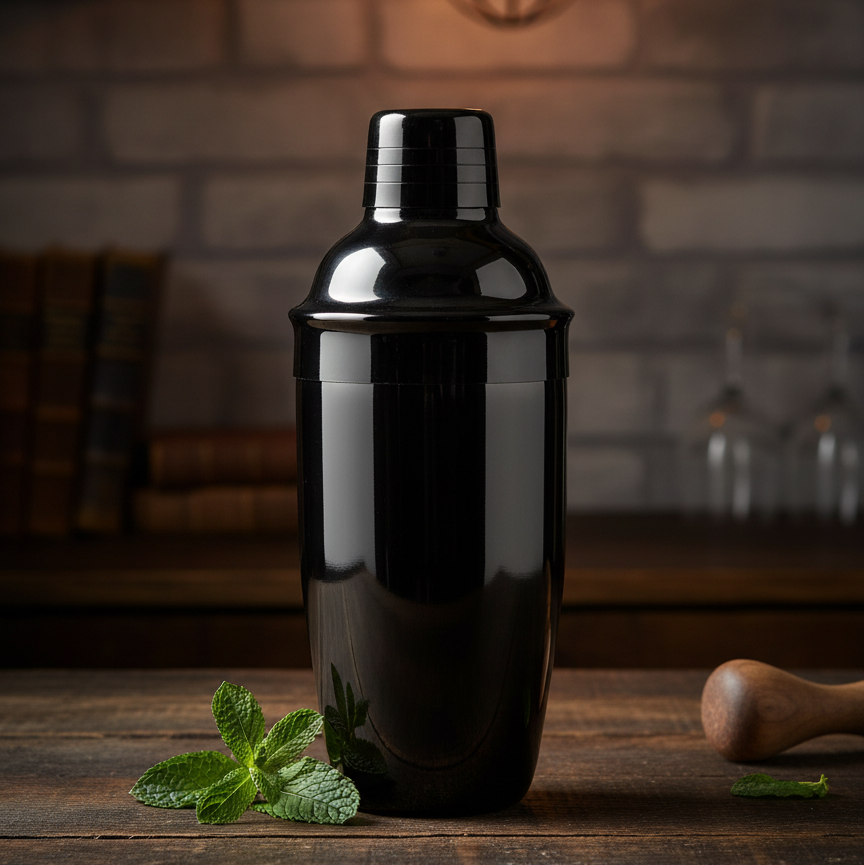 Black Plated Premium Double Wall Cocktail Shaker