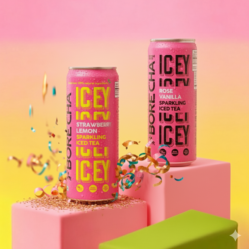 ICEY Sparkling Iced Tea Twin Pack (Strawberry Lemon + Rose Vanilla)