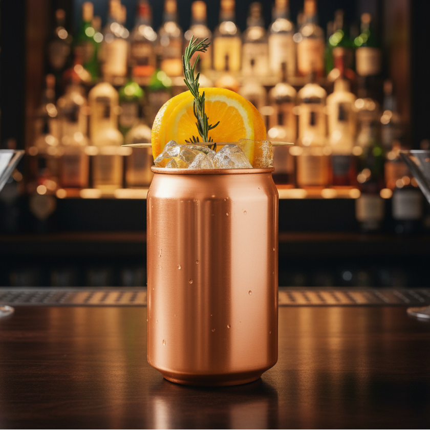 Copper Plated Stainless Steel Can Shape Cup