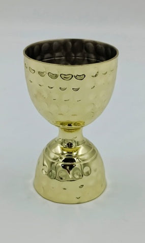 Gold Plated Hammered Leopold Jigger