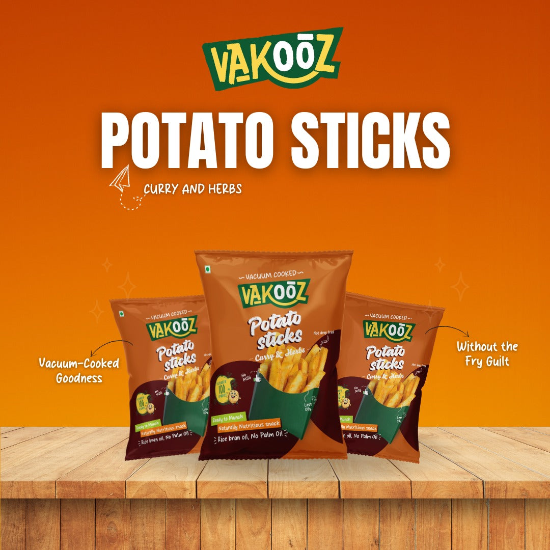 Vacuum Cooked Potato Sticks Curry & Herbs